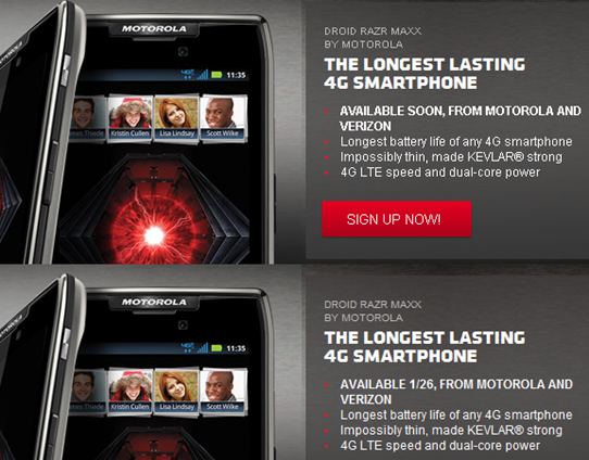 Motorola Droid RAZR MAXX On January 26th