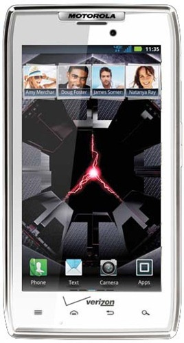 White Motorola Droid RAZR Mockup