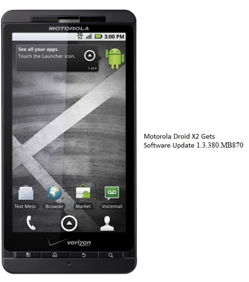 Motorola Droid X2 Gets Software Update 1.3.380.MB870