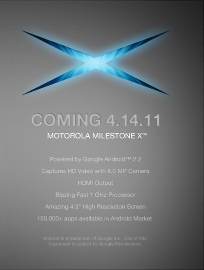 Motorola Milestone X For Alltel Wireless Release Date