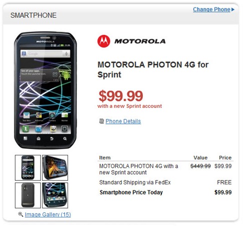 Motorola Photon 4G's Heavy Price Cut At RadioShack