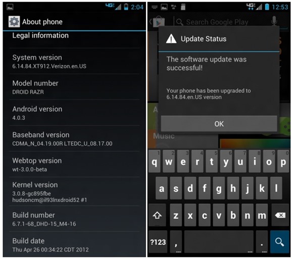 Droid RAZR's New ICS Leak 6.14.84.XT912