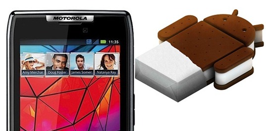 Android ice Cream Sandwich For Moto RAZR In Early 2012