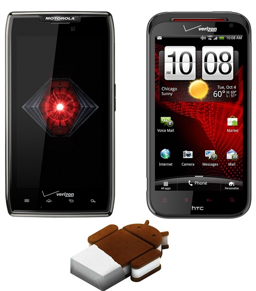 Android 4.0 ICS Update for Droid RAZR/MAXX and HTC Rezound in Early April