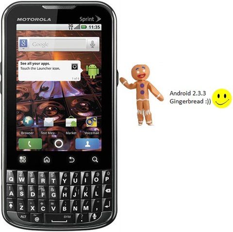 Sprint's Motorola XPRT Updated To Andorid 2.3.3 Gingerbread
