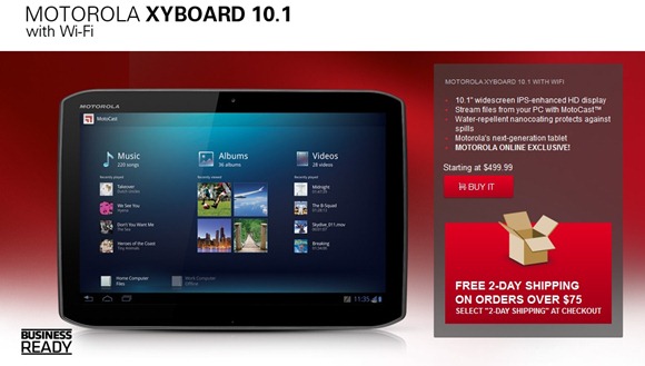Motorola Xyboard 8.2 Availability