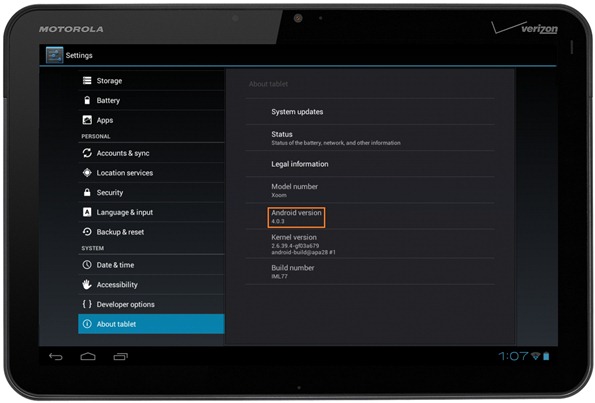 Motorola Xoom Android ICS IML77