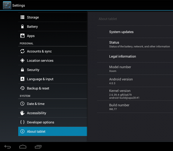 Motorola Xoom Android ICS IML77