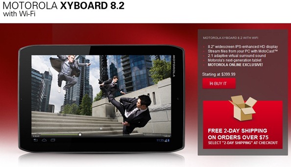 Motorola Xyboard 10.1 Availability