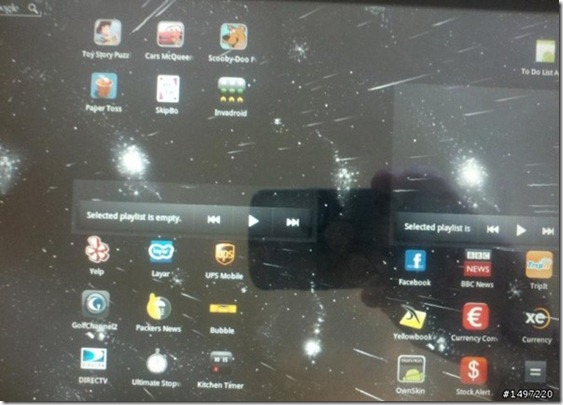 Motorola Honeycomb Tablet Homescreen
