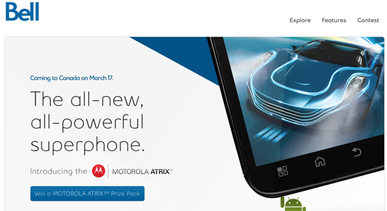 Motrola Atrix On March 17th To Bell Canada