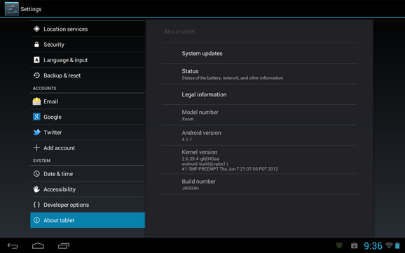 Motorola Xoom Wi-Fi Android 4.1.1 JB Update