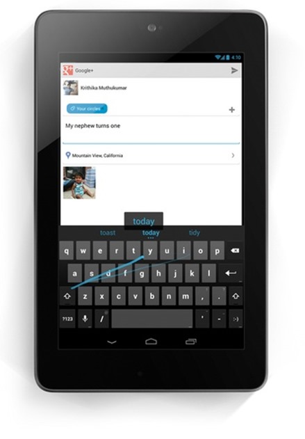 Android 4.2 Gesture Typing