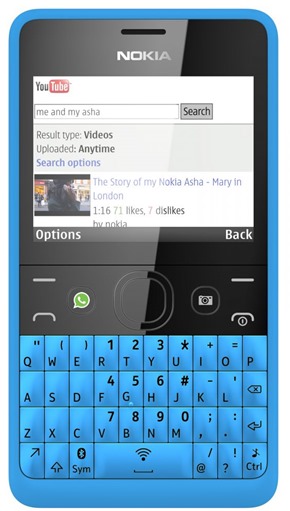 Nokia Asha 210 Cyan