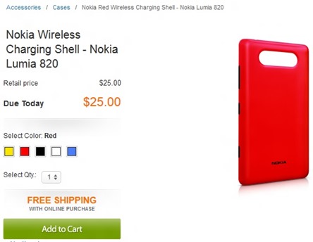 Nokia Lumia 820 Wireless Charging Pad Pricing