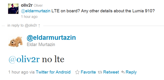 Nokia Lumia 910 Rumors