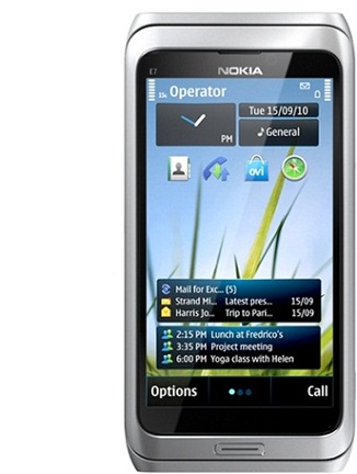 Nokia E7 Silver And White