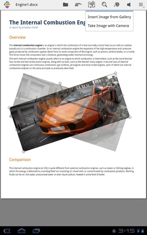 QuickOffice Pro HD App For Honeycomb