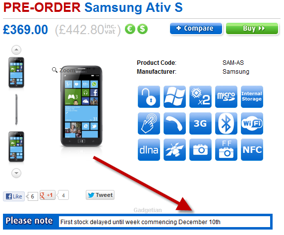 Samsung ATIV S Delay