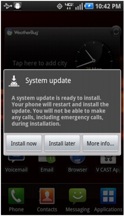 Verizon Droid Charge's ED2 Software Update