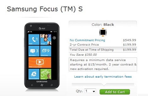AT&T’s Samsung Focus S For $199