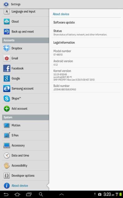 Samsung Galaxy Note 10.1 Jelly Bean