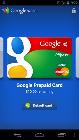 LTE GNex's Google Wallet Apk Screen Shot