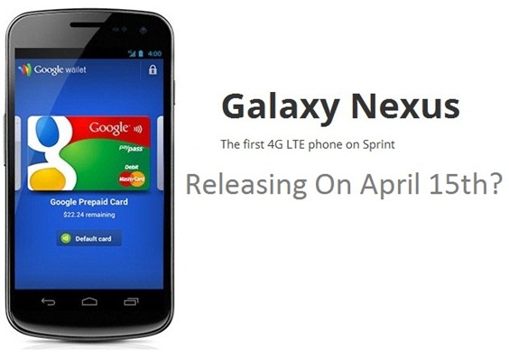 Sprint's Galaxy Nexus on April 15th?