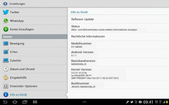 Samsung Galaxy Note 10.1 Jelly Bean Update