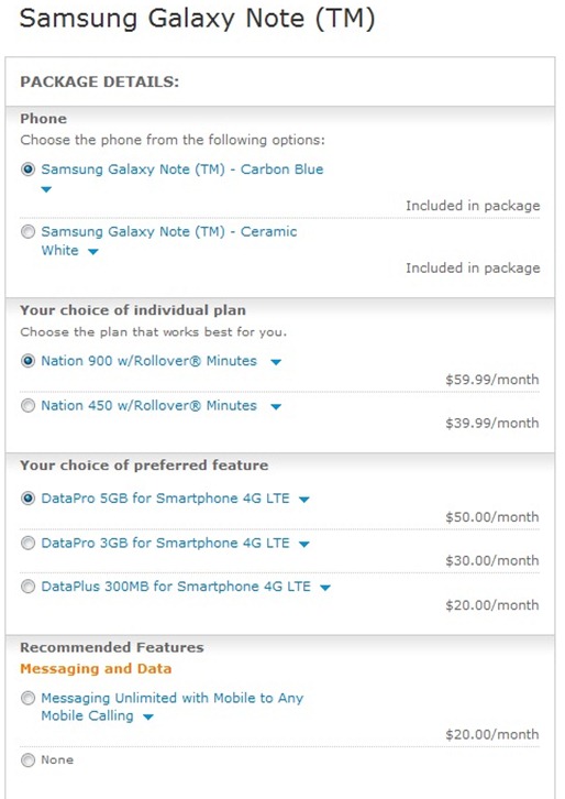 AT&T Samsung Galaxy Note Full Package