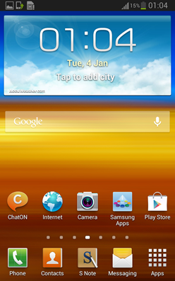Samsung Galaxy Note Jelly Bean 4.1.2 JZO54K
