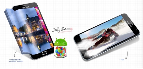 Jelly Bean update for the Samsung Galaxy Note will be available in May