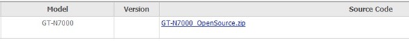 Samsung Galaxy Note’s Kernel Source Code