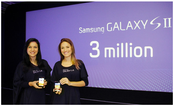 Samsung Galaxy S II 3 million sales