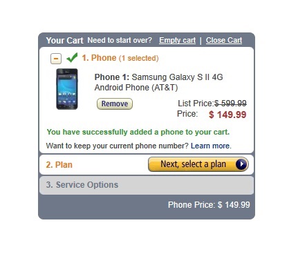 Samsung Galaxy S II AT&T's Price Cut By Amazon
