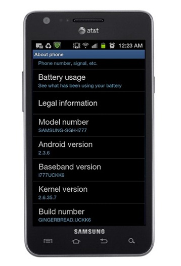 AT&T's Samsung Galaxy S II Gets Android 2.3.6 Update