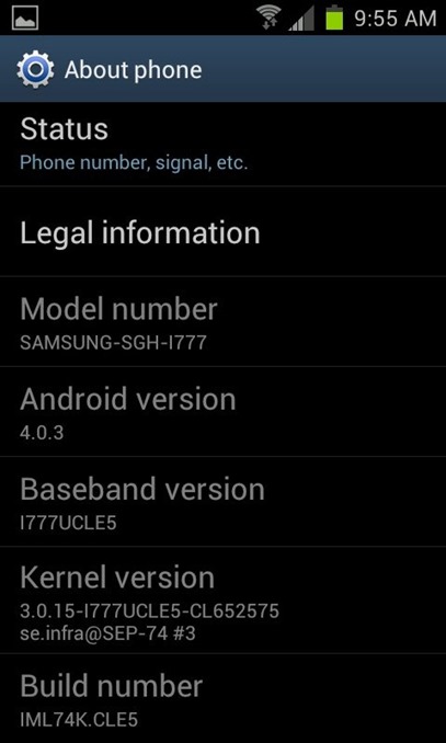AT&T Galaxy S II Android 4.0.3 ICS 