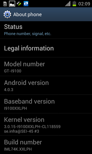 GS II Android 4.0.3 ICS I9100XXLPH ROM