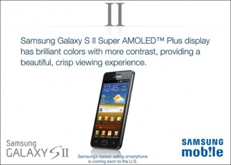 Samsung Galaxy S II Coming Soon To U.S.
