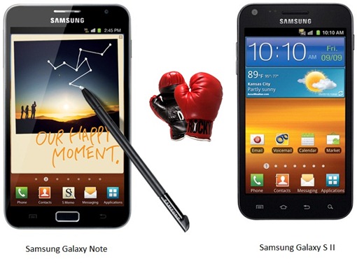 Samsung Galaxy Note Vs. Samsung Galaxy S II: Super Android Battle