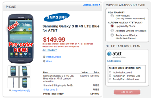 AT&T’s Galaxy S III Price Cut From Target