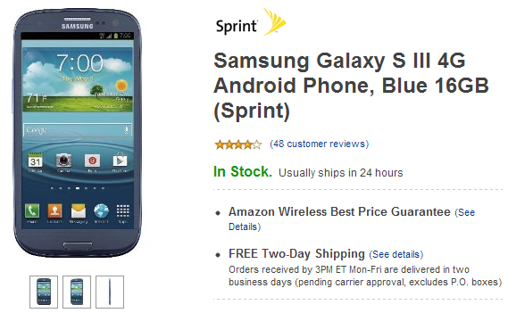 Samsung Galaxy S III Amazon