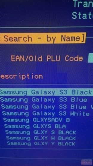 Samsung Galaxy S3 Black in Carphone Warehouse Listings