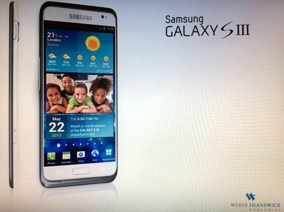 Samsung Galaxy S III's New Render