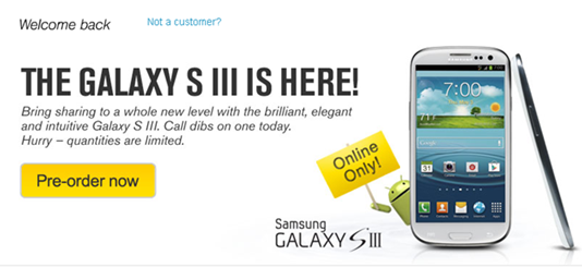 Sprint’s Galaxy S III Pre-Order