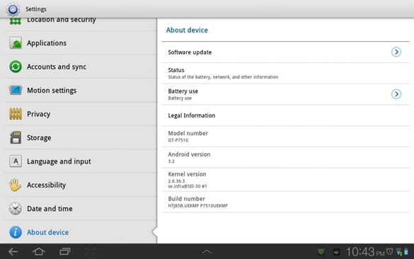 Samsung Galaxy Tab 10.1 Wi-Fi Gets P7510UEKMP Update