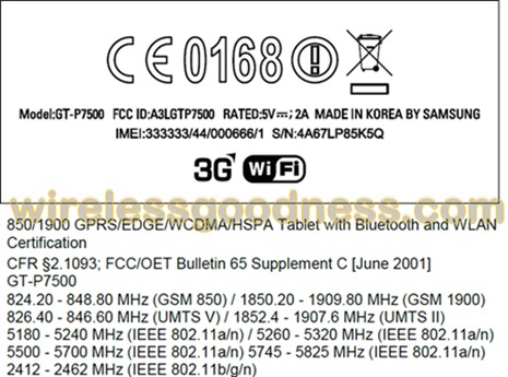 Samsung Galaxy Tab 10.1 Hits FCC With AT&T Bands