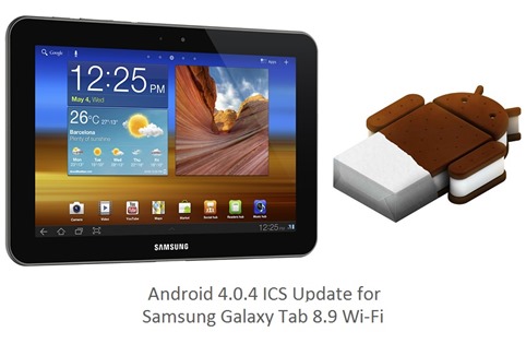 Samsung Galaxy Tab 8.9 Wi-Fi Gets ICS Update