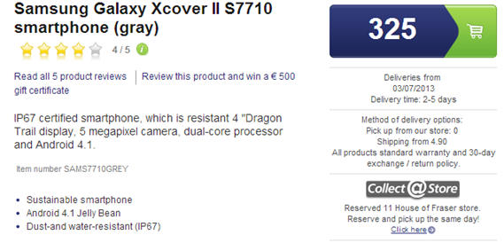 Samsung Galaxy Xcover II will be available on March 7 in Finland