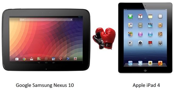 Google Nexus 10 Vs. Apple iPad 4